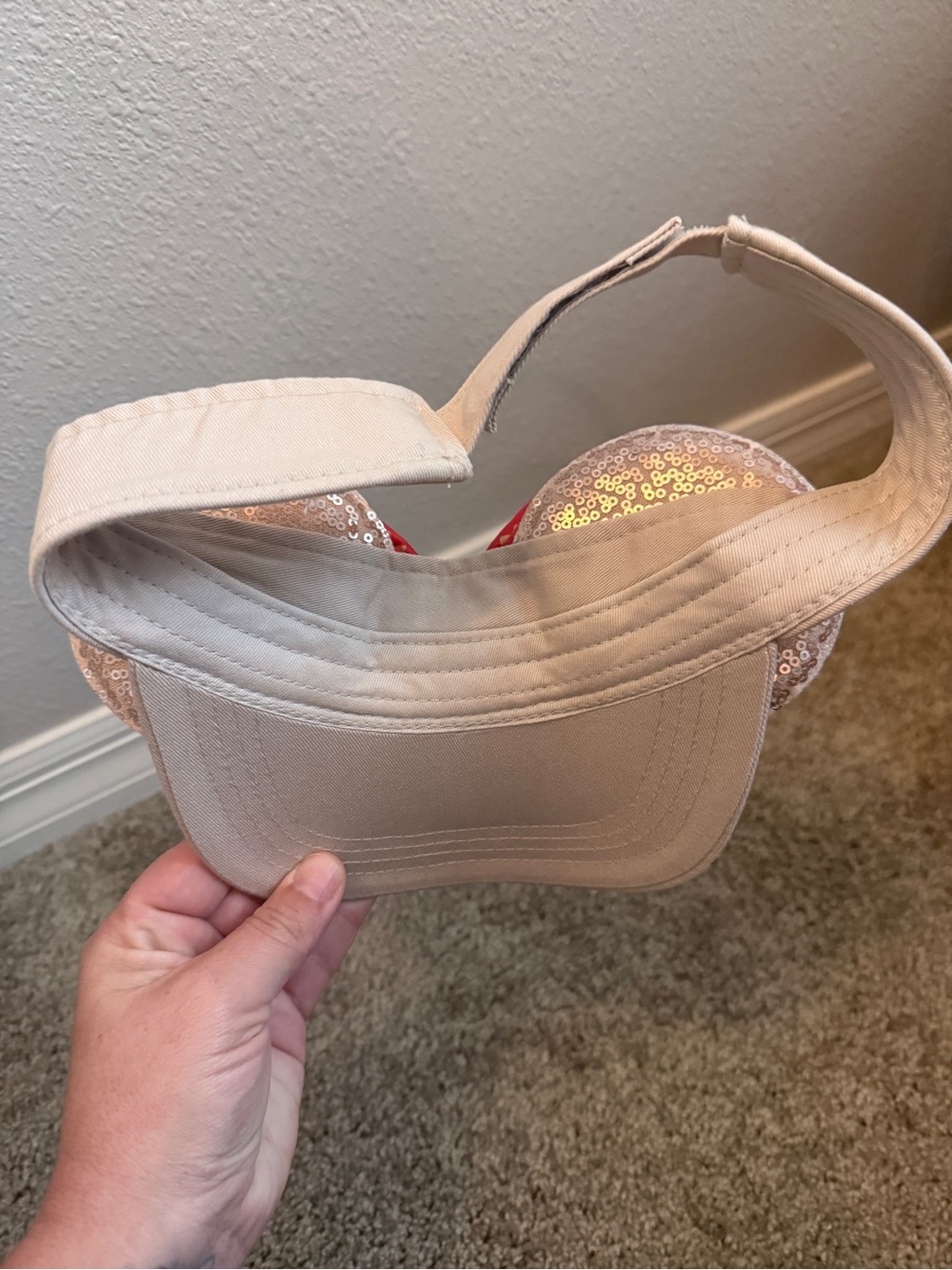 Handmade Moana Inspired Mouse Ears Visor, Hawaiian Flower - Picture 5 of 5
